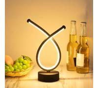 Genérico Classic Spiral LED Table Lamp,USB Powered 3-Color Dimming Spiral Night Light,Romantic Creative Acrylic Decorative Desk Light for Bedroom,Bedside,Living Room,Home,Office (Colour-C)