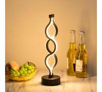 Genérico Classic Spiral LED Table Lamp,USB Powered 3-Color Dimming Spiral Night Light,Romantic Creative Acrylic Decorative Desk Light for Bedroom,Bedside,Living Room,Home,Office (Colour-B)