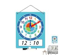 Genérico Classroom Clock - Dry Erase Teaching Tool, Double Sided Writable Face, Easy Time Practice | Educational Clock For Kids Homeschool School Classroom Home Learning Activity Use