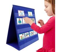 Genérico Classroom Pocket Chart Organizer, Table Top Pocket Chart Stand, Portable Sturdy Learning, Desktop Cards Holder for Demonstrations, Essential Teachers & Students