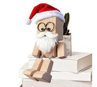 Genérico Claus Automaton, Timber Swinging Keepsake, Small Dangling Doll, Festive Season Decor, Youth Furniture Item, Family Cabinet Model and Iconic Figure Style, Ideal for Vehicle Dashboard Toy