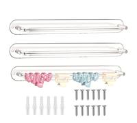 Genérico Claw Clip Organizer, Acrylic Hair Holder, Floating Hairs Rack, Transparent Wall Display for and Accessories, Home, Vanity, Beauty Shop, Salon, Dressing Room, Dorm, 14.37x1.54 Inches