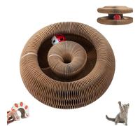 Genérico Claw Coil, Claw Coil Cat Toy, Magic Organ Cat Scratch Board Foldable Accordion, Flexible Cats Scratcher, Cardboard Scratchers for Indoor with Interactive Bell Ball (1pcs)