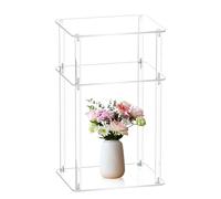 Genérico Clear Acrylic End Table, Small Modern Bedside Nightstand, 60x35x28cm/23.6x13.8x11inch Slim Accent Table for Home Decor, to Small Spaces, Acrylic