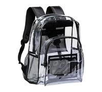 Genérico Clear Backpack - Foldable Transparent Backpack, Stationery Storage Bag | Lightweight Design, Easy to Carry, Multipurpose Use, Ideal for School, Travel, Events, 11.81x5.91x16.93 inches