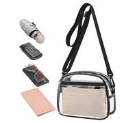 Genérico Clear Bag for Stadium Events | Waterproof Adjustable Sling Pack | Shoulde r Bags for Women with Detachable Strap | for Sports Beach Concerts Festivals Work Commuting Outdoor Travel