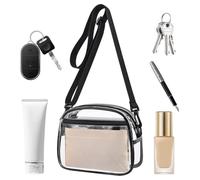 Genérico Clear Bag for Stadium Events | Waterproof Adjustable Sling Pack | Shoulder Bags for Women with Detachable Strap | for Sports Beach Concerts Festivals Work Commuting Outdoor Travel