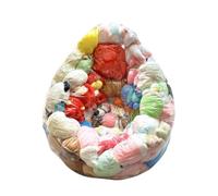 Genérico Clear Bean Bag, Stuffed Toy Organizer, Plush Storage Cover | Soft Zippered Lounge Seating, for Kids Bedrooms Playrooms Dorm Apartments Living Rooms Nursery Toy Storage Relaxation