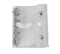 Genérico Clear Binder - 6 Hole M5 Cute Transparente Notebook Binder, School Note Organizer for Journal Planner Inserts | Portable Study and Work Document Storage for Daily Weekly Monthly Planning