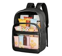 Genérico Clear Bookbag - Adjustable PVC Waterproof With Padded Straps | Clear School Backpack - For School Outdoor Exploration Pencil Cases Water Bottles
