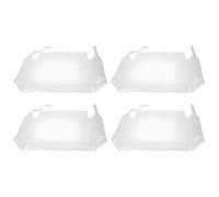 Genérico Clear Chair Seat Protectors - Waterproof PVC 45.7x43.2x10.2cm | Transparent Scratch Resistant Cushion Covers Set of Four | Dining Room Kitchen Seating Shield For Meals Parties Daily Use