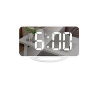 Genérico Clear Clock, Electronic LED Digital Display with Auto Brightness, Aesthetic Desk Clock for Dorm Study Room Bedroom Makeup Table Teen Classroom Decor Present 15.8x1.5x7.8cm