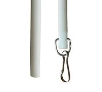 Genérico Clear Curtains Rod - 43cm Acrylic Pull Wand, Acrylic Blind Wands with Hook, Replacement Parts Blind Stick with Hook, Curtains Push Wand Reusable Curtain Assistance For Curtain Drapery