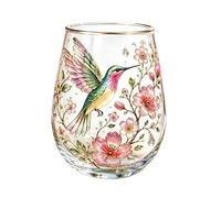 Genérico Clear Glass Cup, Multi-Functional Drinkware Beverage Holder, Decorative Floral Glass Tea Cup, Ideal For Coffee Milk Iced Drinks Juice Mom Friends Girlfriend Family Wife