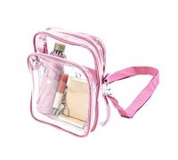 Genérico Clear Handbag - PVC 8.58 Inches, Shoulder Transparent Pouch, Concert Purse | Adjustable Strap Tote Bag, Security Check Friendly Carrier For Travel Beach Festival School Gym Sports