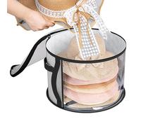 Genérico Clear Hat Storage Box | Clear Large Capacity Cowboy Hat Box,Organizer Case with Carrying Handle Stackable with Lid for Dorm Room Wardrobe Underbed Clothes Cap Display Travel