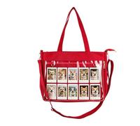 Genérico Clear Panel Shoulder Bag, Spacious Display Storage Handbag, Authentic Badge Showcase Carrier, Utility Tote, Versatile Carry Solution for School Shopping 16.14x11.22in