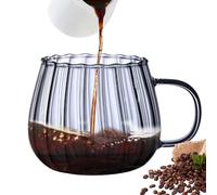 Genérico Clear Pumpkin Mugs - 400ML Convex Large Capacity Glass Mugs Time-Saving Dishwasher Safe,Aesthetically Pleasing Dining Products For Soda Water, Milk Tea, Milk Powder, Hot Coffee, Soy