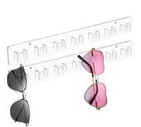 Genérico Clear Rack Display - Wall Sunglasses Organizer for Home Decor | Shelf with Mounts, Eyewear Storage Fixture, Ideal for Bedroom Office Garage Apartment Entrance