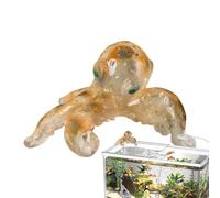 Genérico Clear Resin Octopus Figurine - Transparent Sea Creature Statue, 7.5x4.5cm 9x4cm - Unique Marine Animal Home Decor For Aquarium Shelf Desk Gift