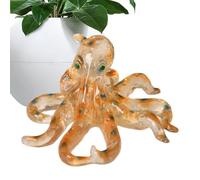Genérico Clear Resin Octopus Figurine - Transparent Sea Creature Statue, 7.5x4.5cm 9x4cm - Unique Marine Animal Home Decor For Aquarium Shelf Desk Gift