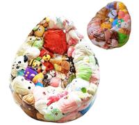 Genérico Clear Stuffed Animal Storage Chair, Large Capacity Sofa Toy Storage Chair with Zipper, Waterproof Soft Cuddly Toy Storages Chairs for Bedroom Organizer