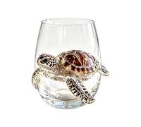 Genérico Clear Wine Glasses - Transparent Stemless Coastal Theme Glassware