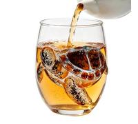 Genérico Clear Wine Glasses - Transparente Stemless Theme Drinking Cup | Copa 3D Animal Glass Cup 8,4 x 8,4 x 11,6 cm para bar Home Decor Kitchen Dinner Party Formal Banquete Cócteles Iced Coffee