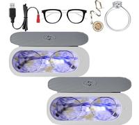 Genérico Clearzy Ultrasonic Jewelry Cleaner, Ultrasonic Cleaner For Jewelry and Glasses, Home Portable Jewelry Cleaner, Fast Deep Cleaning, No Scratches, For Jewelry, Eyeglasses, Watch Strap(2pcs)