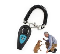 Generico Clicker para adiestramiento de perros - 2 en 1 Clicker para gatos y silbato - Domesticación silenciosa con correa de muñeca, silbato para recuperación externa de animales pequeños