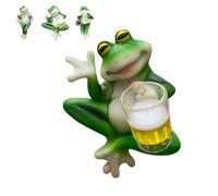 Genérico Climbing Frog Figurines Flower Pot Hugger, Funny Frog Statue, Resin Hanging Sculpture Outdoor Statue for Home Garden Fence Balcony Patio Lawn Yard Ornaments (#A)