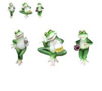 Genérico Climbing Frog Figurines Flower Pot Hugger, Funny Frog Statue, Resin Hanging Sculpture Outdoor Statue for Home Garden Fence Balcony Patio Lawn Yard Ornaments (Mix)