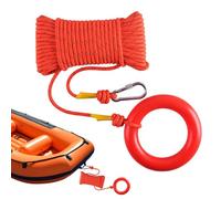 Genérico Climbing Rope - Floating Reflective Hiking Rope with Ring & High-Visibility Strands | For Boating Fishing Camping Hunting, Swimming Mooring Dock Lines Kayak, Marine & Outdoor Safety Equipmen