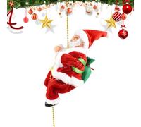 Genérico Climbing Santa Decoration - Battery Operated Musical Christmas Figure | Animated Holiday Ornament with Sound Motion Festive Seasonal Display Accent for Home, Office or Decor Use, 26/10.24in