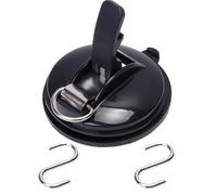 Genérico Clip, Clip Suction Cup Hanger, Multifunction Heavy Duty Vacuum Wreath Cup Hook, No Drilling Required,Strong Suction,Suitable For Kitchens, Bathrooms, Toilets,And Cars (Black1,1pcs)