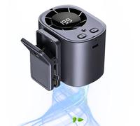 Genérico Clip Fan - Portable Handheld Cooling Device | Quiet USB Rechargeable LED Display Mini Personal Air Circulation Fan Lightweight for Bedroom, Office, Travel, Camping, Beach or Picnic