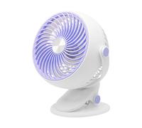 Genérico Clip Fan, Portable USB Rechargeable Desk Fan with 5 Speeds and Adjustable Tilt, Quiet Cooling Gadget for Bedroom, Tent, Camping, Travel, Work Place, and Bedside Use