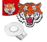 Genérico Clip magnético para Sombrero de Marcador de Golf,Clip para Sombrero de Marcador de Golf - Marcadores de con diseño de Tigre - Soporte magnético para de Pelota de, Clip para Soporte