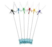 Genérico Clip On Dragonflies - 6 Piece Fly Control Decorative Set, Realistic Garden Ornaments | Fly Control Garden Artificial Dragonflies, Outdoor Decor For Yard, Deck, Porch, Balcony