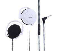 Genérico Clip On Earphones - 3.5mm Wired Stereo Ear Hook Headset | Lightweight Comfortable Fit Clear Sound Design, Ideal For Running Workout Jogging Travel Hiking and Mobile Phone Use