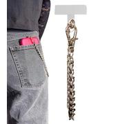 Genérico Çlip-on Phone Strap - Anti-theft Phone Lanyard | Heavy-duty Phones Strap | 60cm Metal Phones Chain for Wallets and Keys, Anti-drop Tether for Outdoor Hiking, Cycling, Climbing, and Sports
