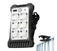Genérico Clip On Solar Lights Outdoor - ABS 10.5x17.7cm | Camping Light, Motion Sensor Wall Lights USB Charging Light | IP65 Waterproof Security Lamp For Fence Deck Patio Garden Lighting Use