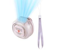Generico Clip On Wearable Fan 1000mAh Rechargeable Mini Waist Fan 360° Rotation 3 Speed Portable Hands Free ABS Cooling Fàan For Travel Camping Office Outdoor Use