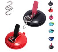 Genérico Clip Suction Cup Hanger, Multifunction Heavy Duty Vacuum Wreath Cup Hook, Strong Suction, No Drilling Required, for Kitchens, Bathrooms, Toilets,and Cars (2pcs-1)