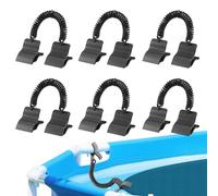 Generico Clips de piscina de 6 piezas para piscina fuera de tierra | Kit de fijación de tela para jardín, césped, spa, invierno, tubo de natación
