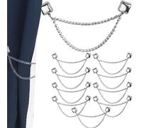 Genérico Clips magnéticos para ropa con cadena,Clips magnéticos para ropa - 10X Hebilla Magnética Para Fijar Perneras De Pantalón | Potentes botones multiusos para mujer.