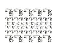 Generico Clips para luces de Navidad - 50 piezas de fijaciones antideslizantes, clip para luces festivas - Apto para patio, pared, techo, cuadros, árbol de Navidad, plantas y exterior