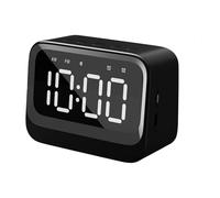Genérico Clock Speaker - Wireless Smart Audio Alarm | Digital Clock with Speaker, 1-Pack Bedside Sound Machine for Living Room Dormitory Hotel Bedroom Office Study, Black