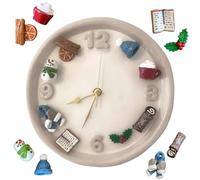 Genérico Clock with Seasonal Magnet, Personalized Christmas Theme Handmade Clock with Magnet, Battery Operated Interactive Decor Timepiece for Living Rooms,Kitchens,Bedrooms,Festive Decorate
