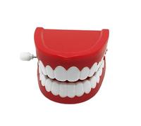 Genérico Clockwork Chattering Teeth Wind Up Toy - Premium Mechanical Stress Relief Walking Novelty | Retro Desktop Gag Party Favor for Kids, Adults, Family Games, Goodie Bagsc